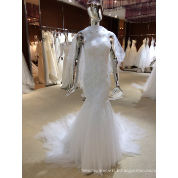 Robe de mariée sirène avec châle Tulle